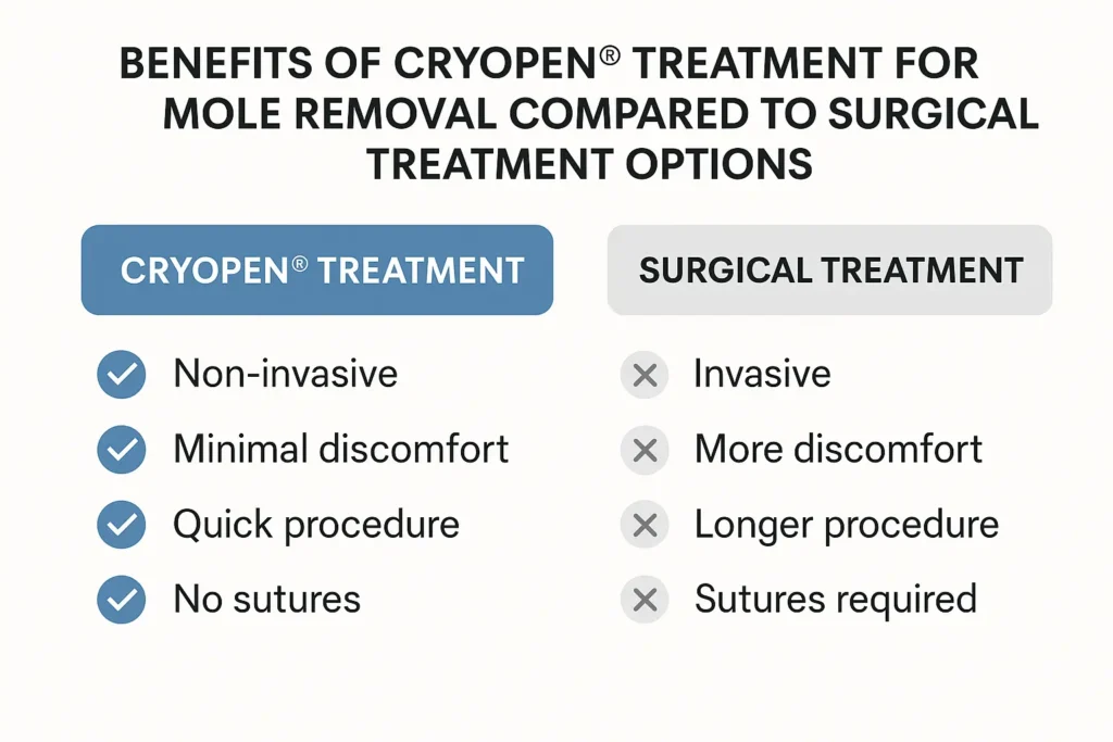 Benefits of professional mole-removal assessment at LA LIPO Upper Edmonton