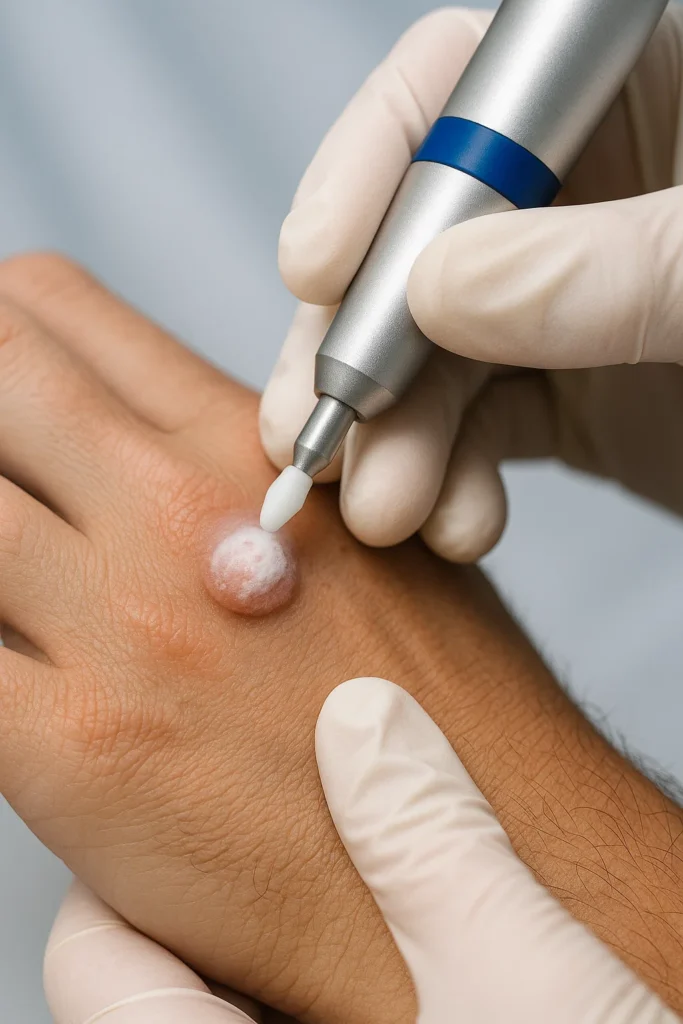 example of wart removal Upper Edmonton using cryopen