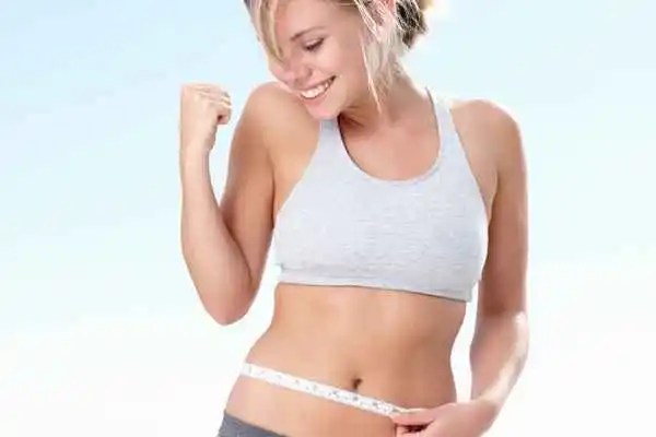 woman happy after fat reduction treatment Upper Edmonton