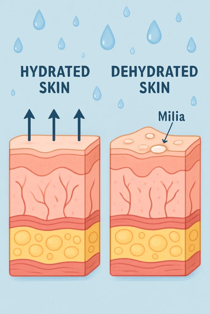 The importance of hydration and milia production Upper Edmonton