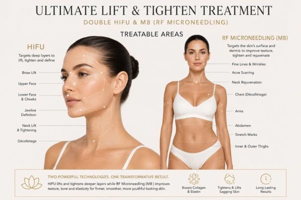 Areas of the body that can be treated - ultimate skin tighten treatment Upper Edmonton
