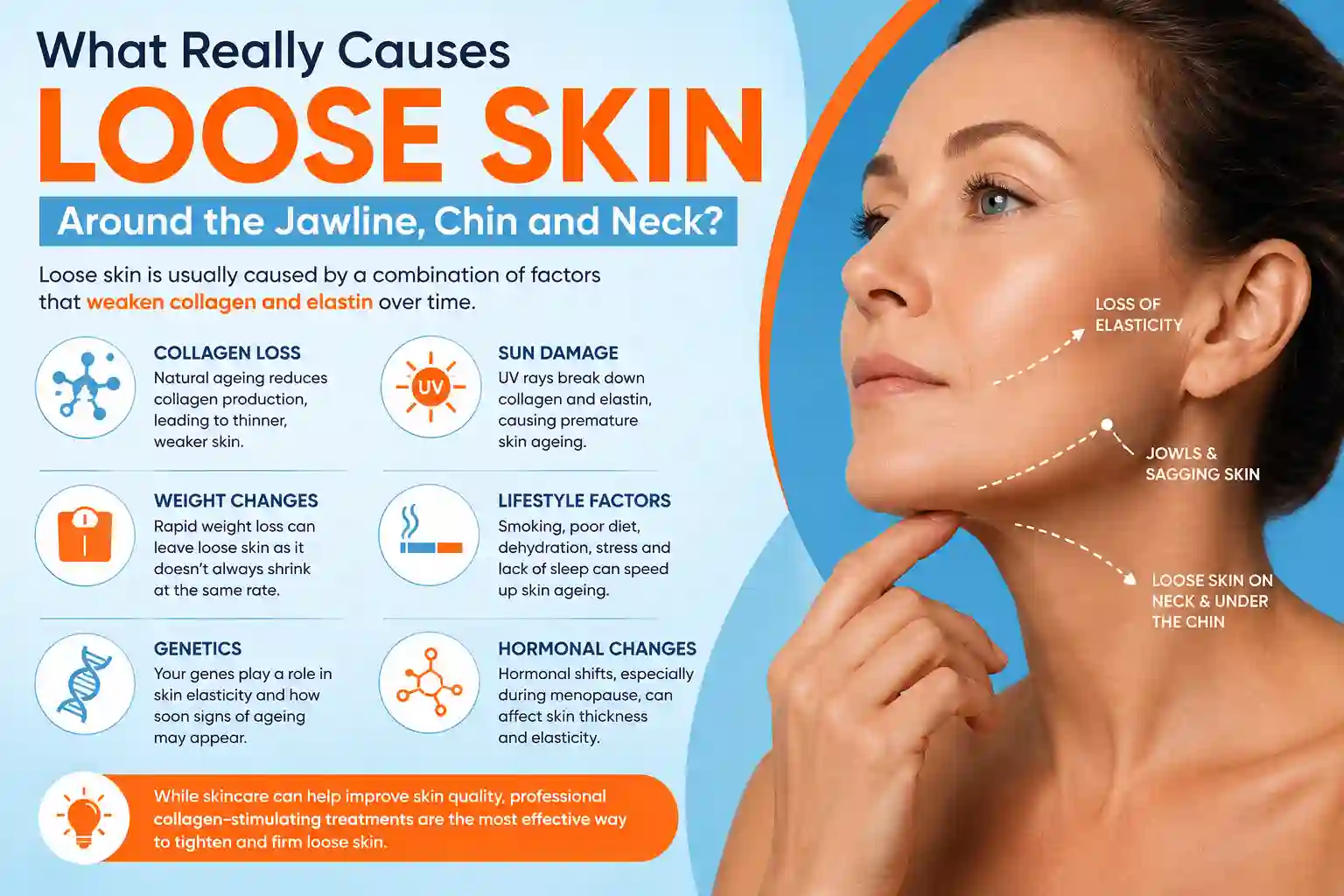 What Really Causes Loose Skin Around the Jawline, Chin and Neck Upper Edmonton?